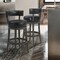 Armen Living Corbin 30" Bar Height Swivel Onyx Faux Leather and American Gray Wood Bar Stool LCCBBAGRON30 - alternate 8